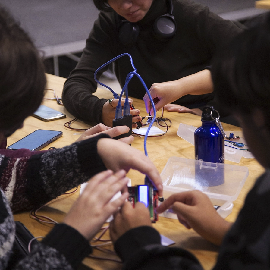 Nighttime stargazing with children