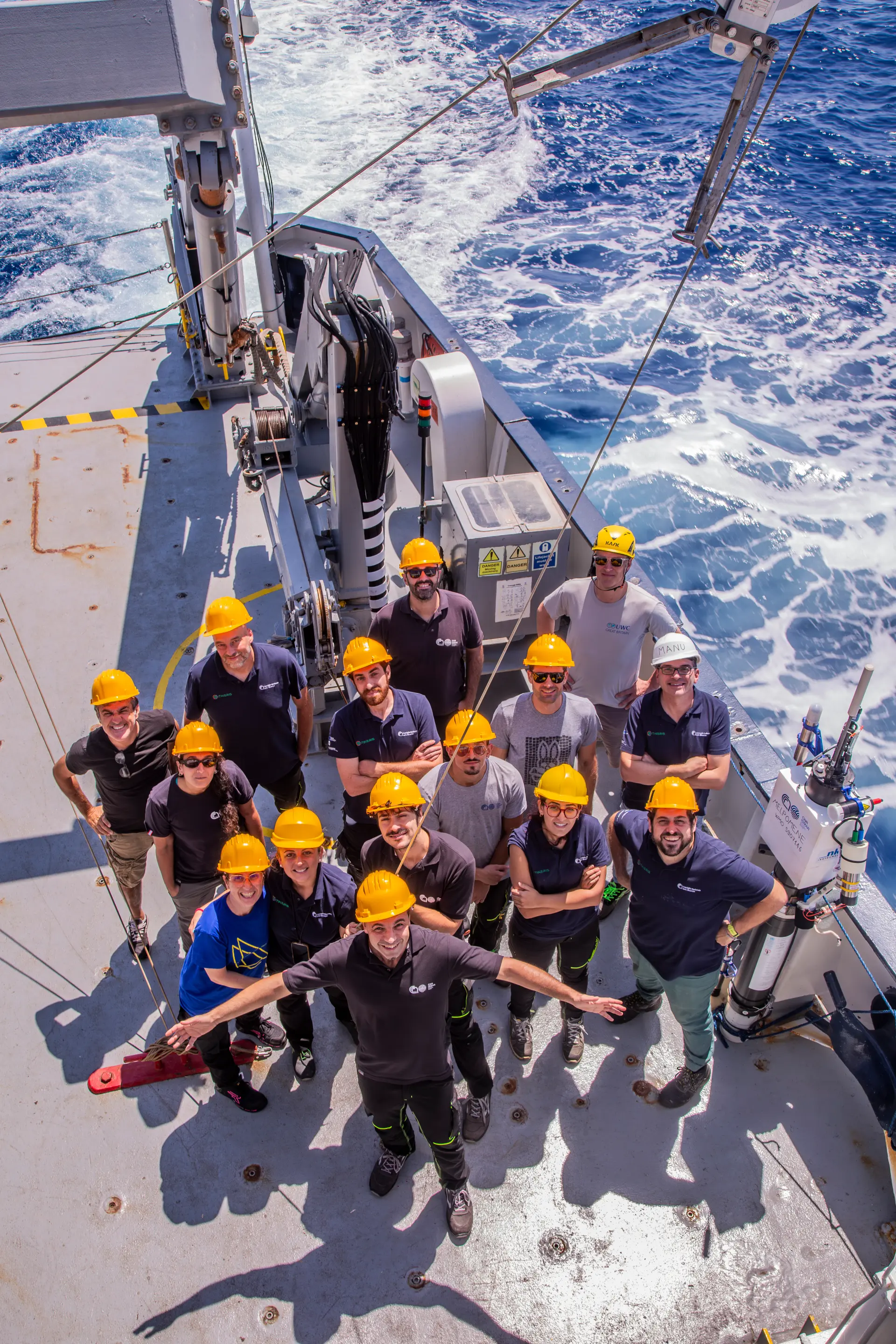 Research team onboard